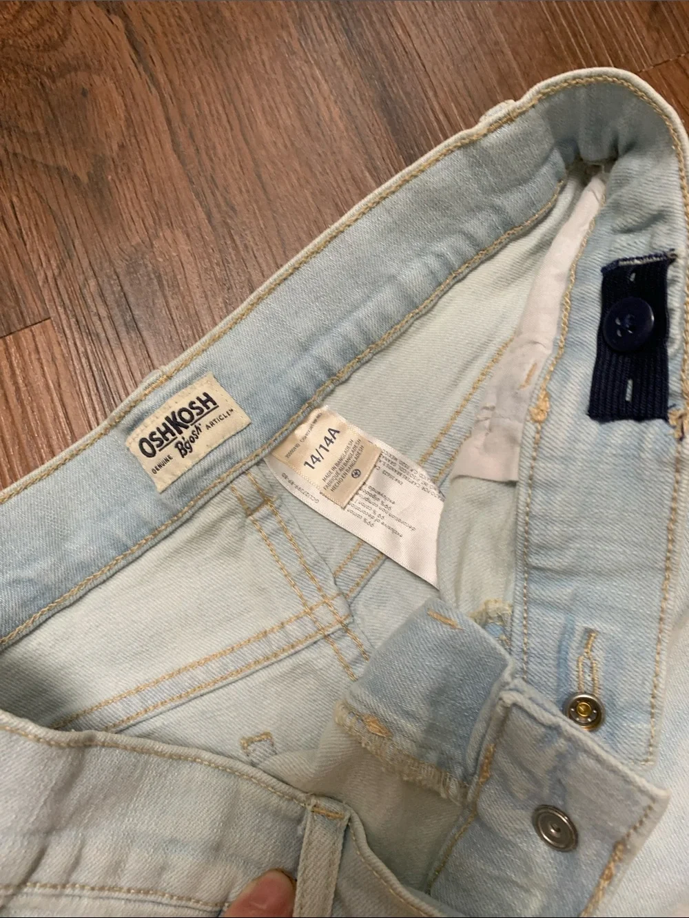 OshKosh B'gosh Light Blue Distressed Denim Bermuda Shorts